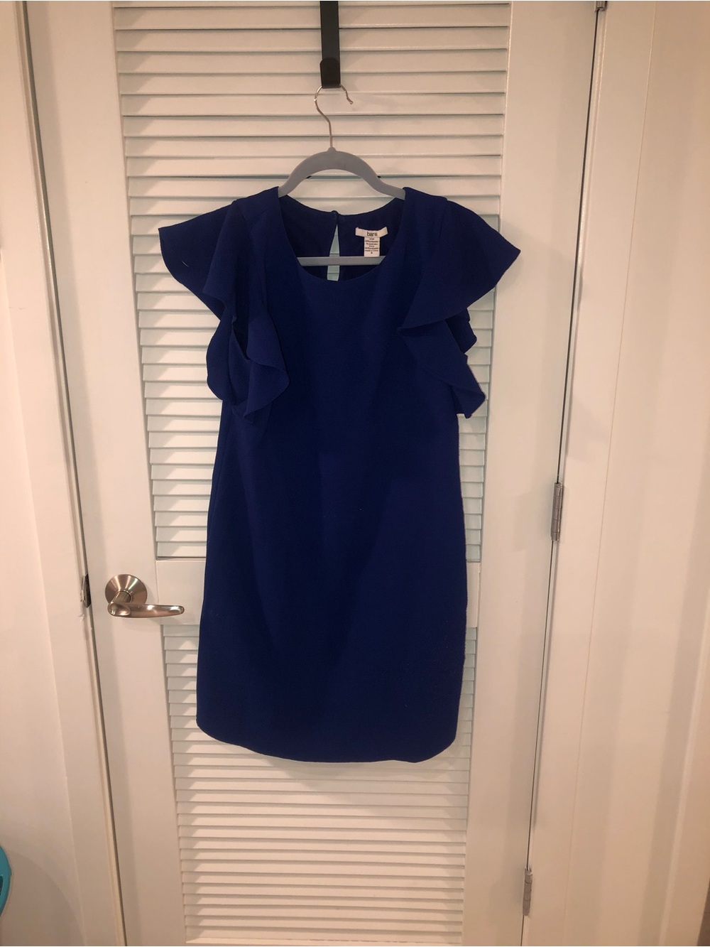 Bar III Royal Blue Ruffle Sleeve Shift Dress